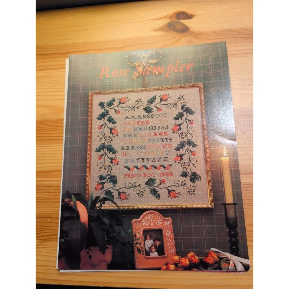 Assorted Vintage Cross Stitch Samplers + Year in Samplers Calendar, 1988